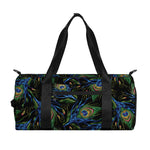 Embroidery Peacock Feather Print Gym Bag