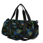 Embroidery Peacock Feather Print Gym Bag