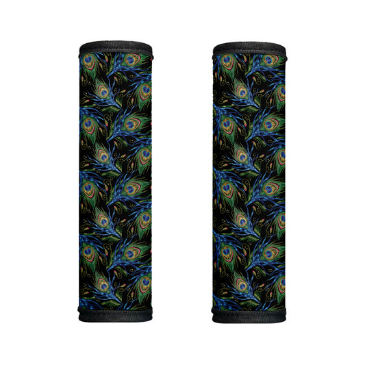 Embroidery Peacock Feather Print Handle Covers