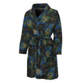 Embroidery Peacock Feather Print Men's Bathrobe