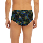 Embroidery Peacock Feather Print Men's Briefs