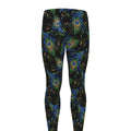 Embroidery Peacock Feather Print Men's Leggings