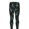 Embroidery Peacock Feather Print Men's leggings