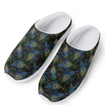 Embroidery Peacock Feather Print Mesh Casual Shoes