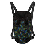 Embroidery Peacock Feather Print Pet Carrier Backpack