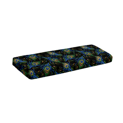 Embroidery Peacock Feather Print Piano Keyboard Cover