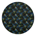 Embroidery Peacock Feather Print Round Blanket
