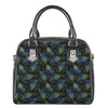 Embroidery Peacock Feather Print Shoulder Handbag