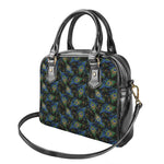 Embroidery Peacock Feather Print Shoulder Handbag