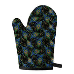 Embroidery Peacock Feather Print Single Oven Mitt