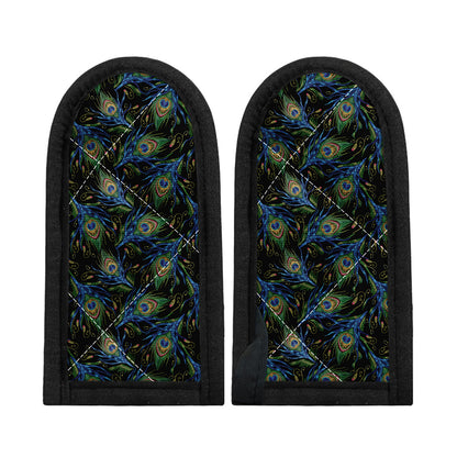 Embroidery Peacock Feather Print Skillet Handle Cover
