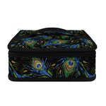 Embroidery Peacock Feather Print Small Lunch Bag