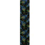 Embroidery Peacock Feather Print Table Runner