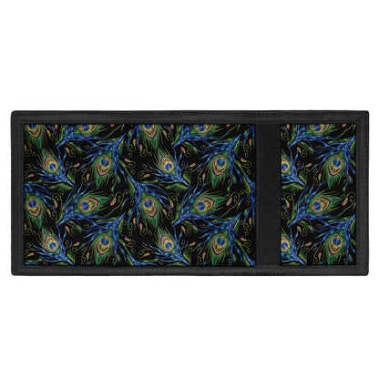 Embroidery Peacock Feather Print Trifold Wallet