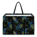 Embroidery Peacock Feather Print Utility Tote Bag