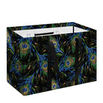 Embroidery Peacock Feather Print Utility Tote Bag