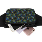 Embroidery Peacock Feather Print Waist Bag