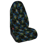 Embroidery Peacock Feather Print Waterproof Car Seat Cover