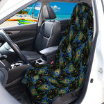 Embroidery Peacock Feather Print Waterproof Car Seat Cover