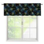 Embroidery Peacock Feather Print Window Valance