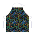 Embroidery Peacock Pattern Print Adjustable Apron