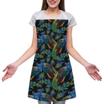 Embroidery Peacock Pattern Print Adjustable Apron