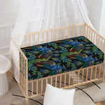 Embroidery Peacock Pattern Print Baby Crib Sheet