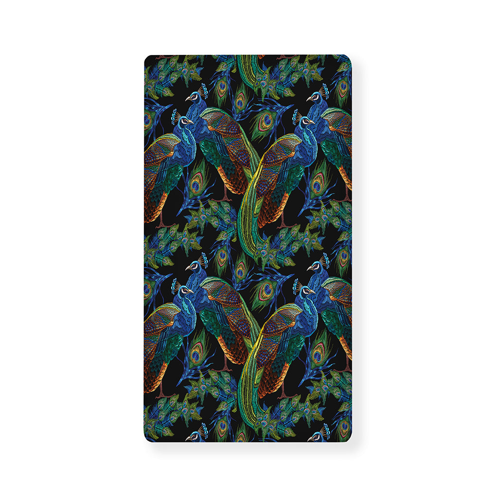 Embroidery Peacock Pattern Print Baby Crib Sheet