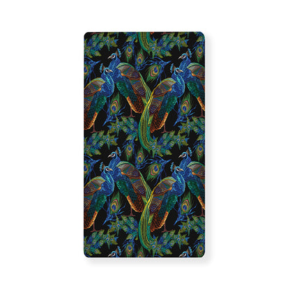 Embroidery Peacock Pattern Print Baby Crib Sheet