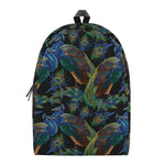 Embroidery Peacock Pattern Print Backpack