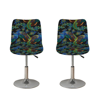 Embroidery Peacock Pattern Print Bar Stool Covers