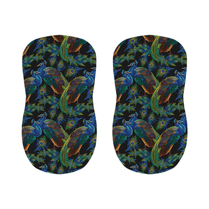 Embroidery Peacock Pattern Print Bar Stool Covers