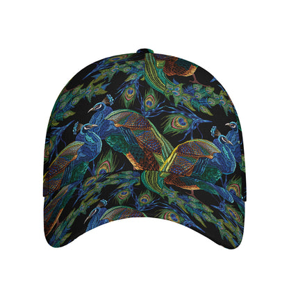 Embroidery Peacock Pattern Print Baseball Cap