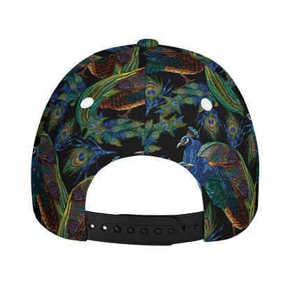 Embroidery Peacock Pattern Print Baseball Cap