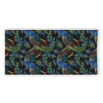 Embroidery Peacock Pattern Print Beach Towel