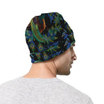 Embroidery Peacock Pattern Print Beanie