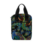 Embroidery Peacock Pattern Print Bible Tote Bag