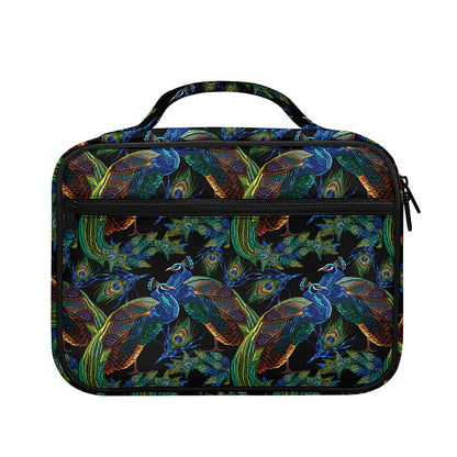 Embroidery Peacock Pattern Print Briefcase Bible Bag
