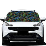 Embroidery Peacock Pattern Print Car Windshield Snow Cover
