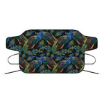 Embroidery Peacock Pattern Print Car Windshield Snow Cover