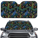 Embroidery Peacock Pattern Print Car Windshield Sun Shade