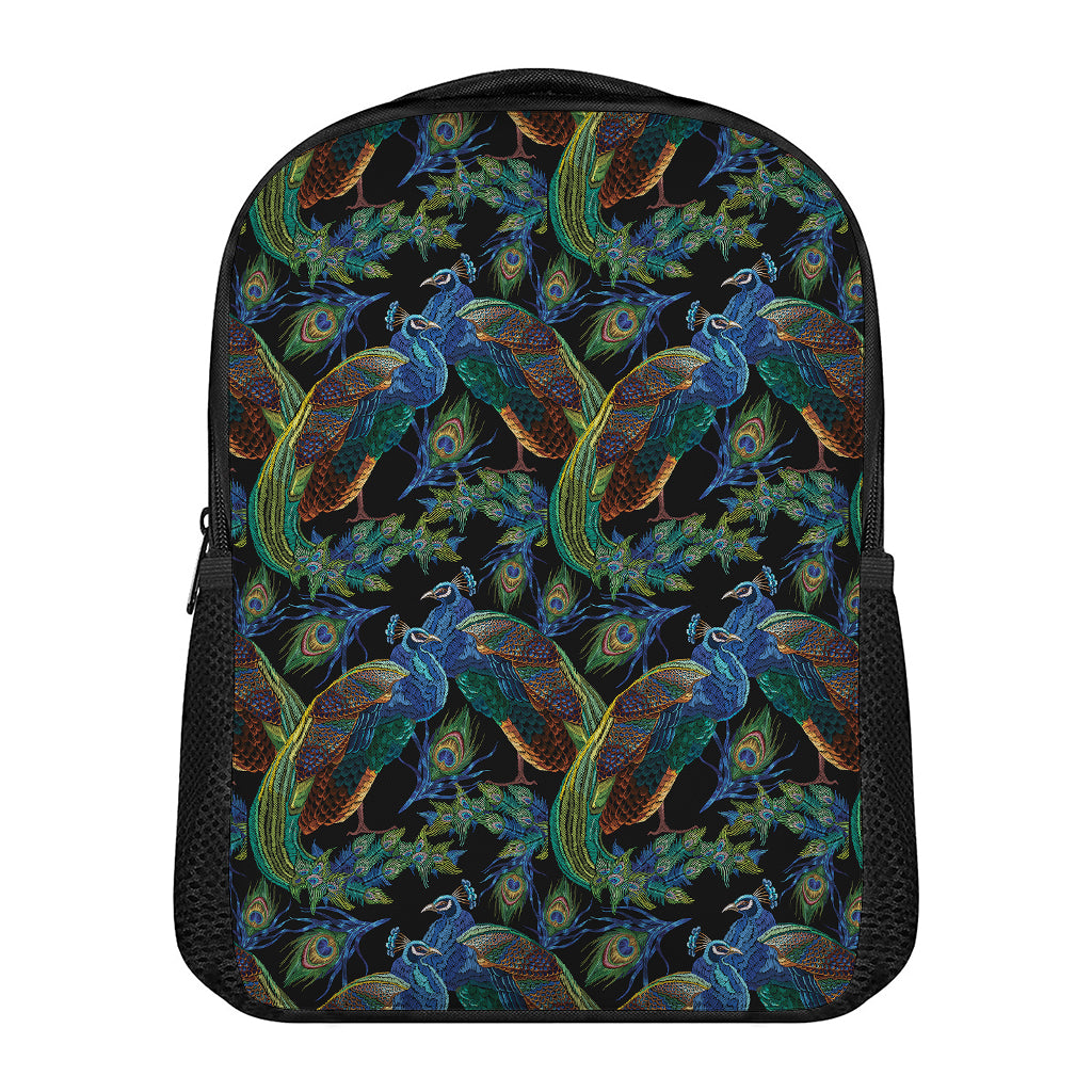 Embroidery Peacock Pattern Print Casual Backpack