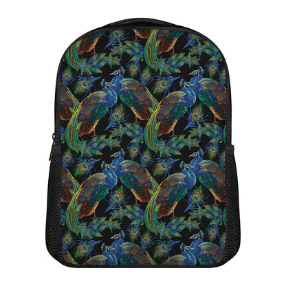 Embroidery Peacock Pattern Print Casual Backpack