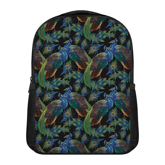 Embroidery Peacock Pattern Print Casual Backpack