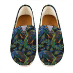 Embroidery Peacock Pattern Print Casual Shoes