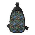 Embroidery Peacock Pattern Print Chest Bag