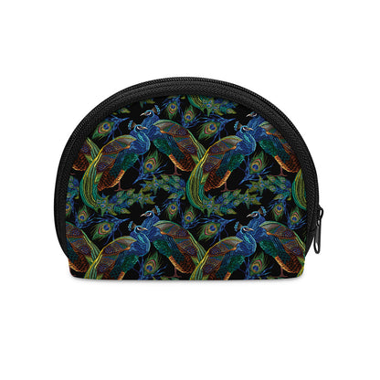 Embroidery Peacock Pattern Print Coin Purse