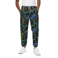 Embroidery Peacock Pattern Print Cotton Sweatpants