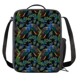 Embroidery Peacock Pattern Print Crossbody Lunch Bag