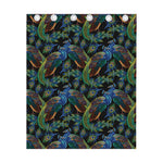 Embroidery Peacock Pattern Print Curtain